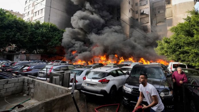 Sulm në një lagje të Bejrutit më 9 nëntor 2024.