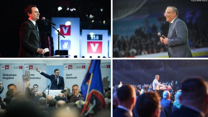 Katër kandidatët për kryeministër të Kosovës gjatë tubimeve zgjedhore.