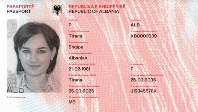 Pasaporta shqiptare evropiane