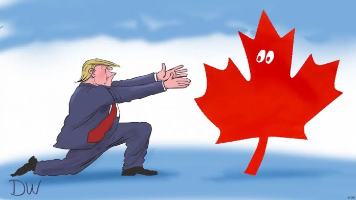 Karikatur: Donald Trump ka deklaruar disa herë se Kanadaja është mirë të jetë shteti i 51 federal i SHBA