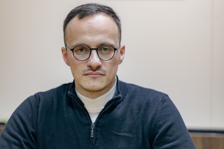 Portrait: Alban Hyseni, Cabinet Office, Gjilan, Kosova, Republic of Kosova - 10 Mar 2023