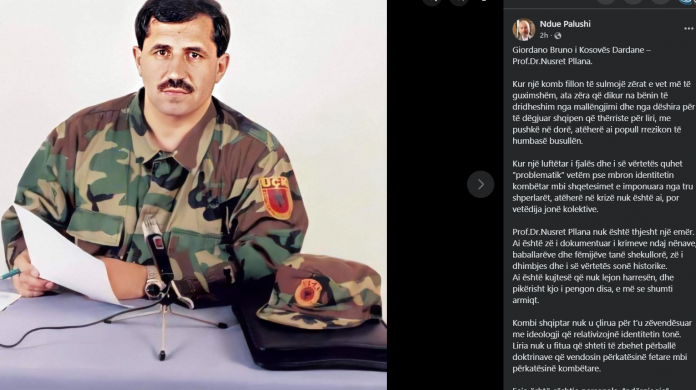 Prof. Dr. Nusret Pllana në uniformë të UÇK-së gjatë luftës në Kosovë