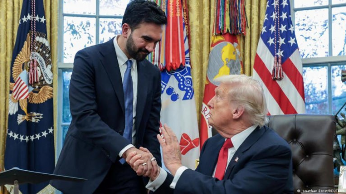 Mamdani (left) first met Trump after his election in November, when the atmosphere was surprisingly cordial © Jonathan Ernst/REUTERS