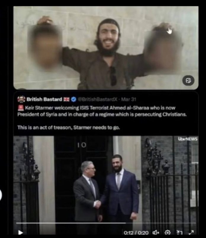Ahmed al-Shara, Mbreti Charles, Keir Starmer, Londër, Siria, Iran, 2026. / stormkosova
