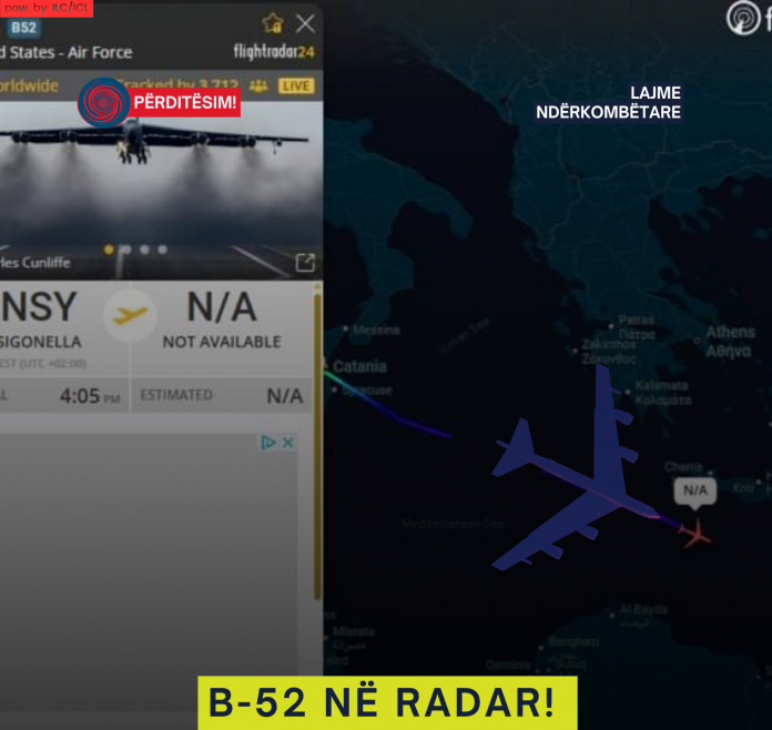 b52-bomber-flightradar24-crete-mediterranean-iran-borders / stormkosova
